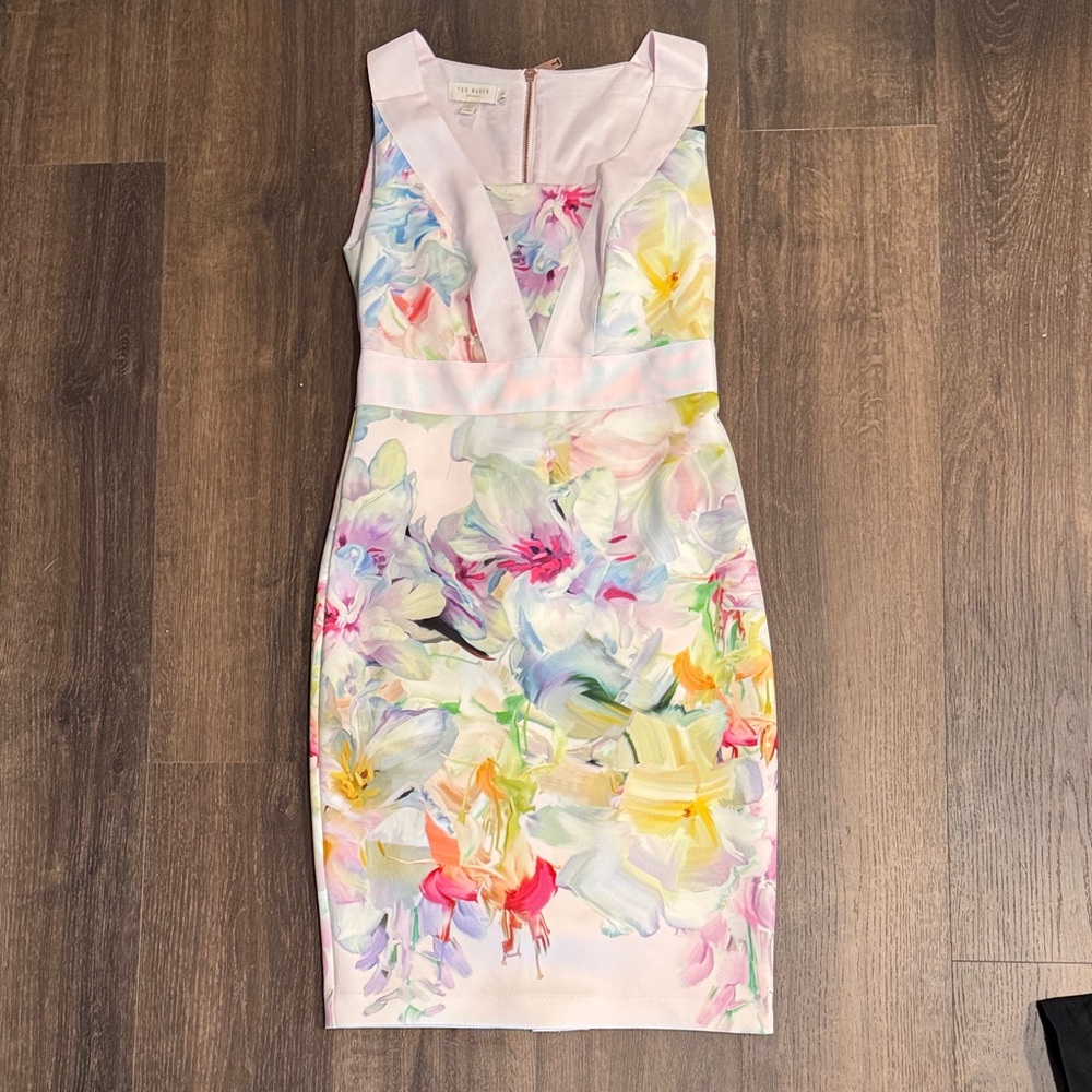 Ted Baker Multicolor Floral Midi Dress